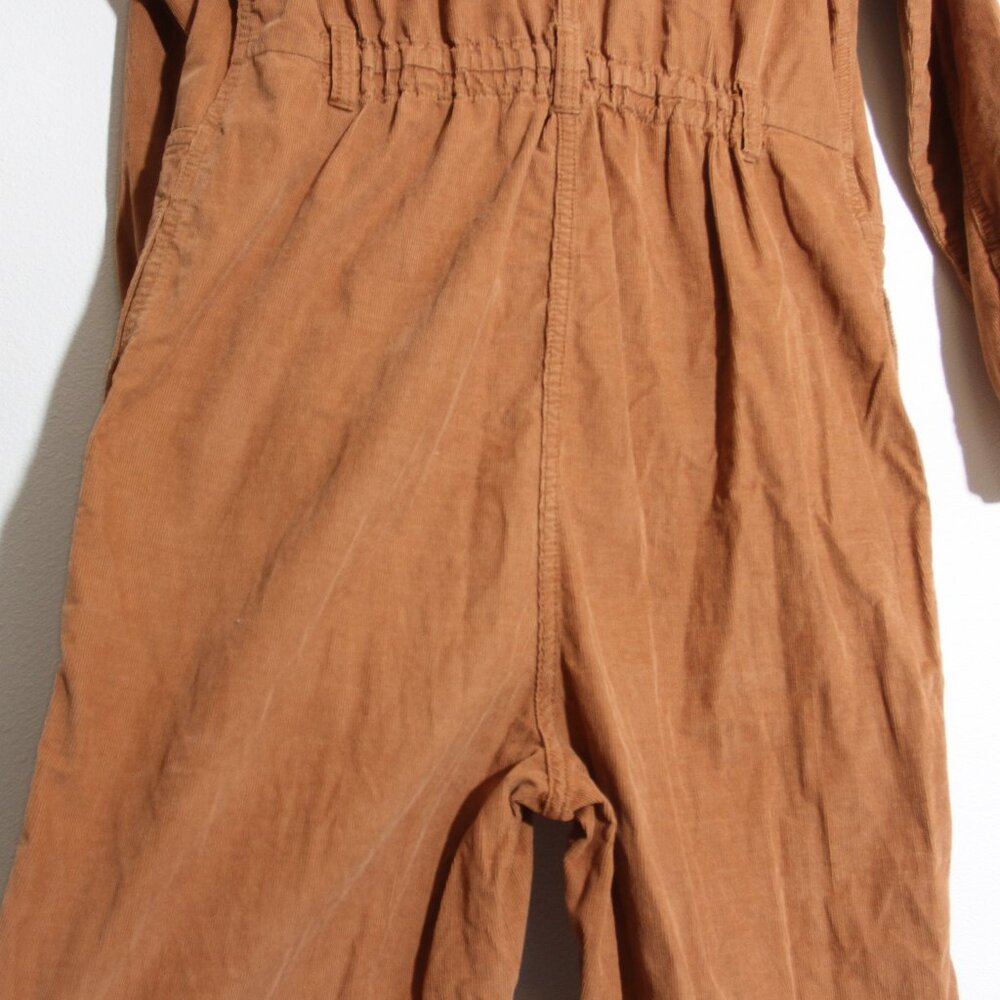 Madewell Corduroy Belted Jumpsuit Coveralls Burnt Sienna Cotton Boiler Suit Sz 6 - Picture 11 of 14
